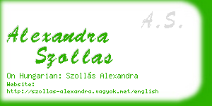 alexandra szollas business card