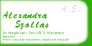 alexandra szollas business card